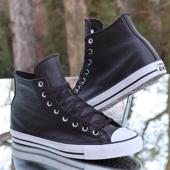 Converse Chuck Taylor All Star Tumbled Leather High Men’s Size 10 - Picture 6 of 13